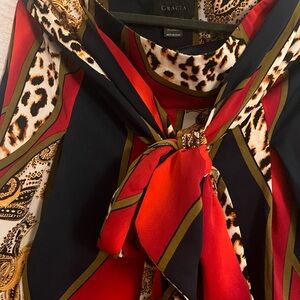 Brand new silk palazzo pants with belt extra wide